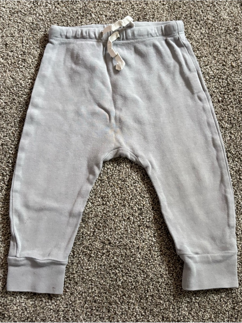 Quincy Mae Light Gray Kids Jogger Pants with Drawstring